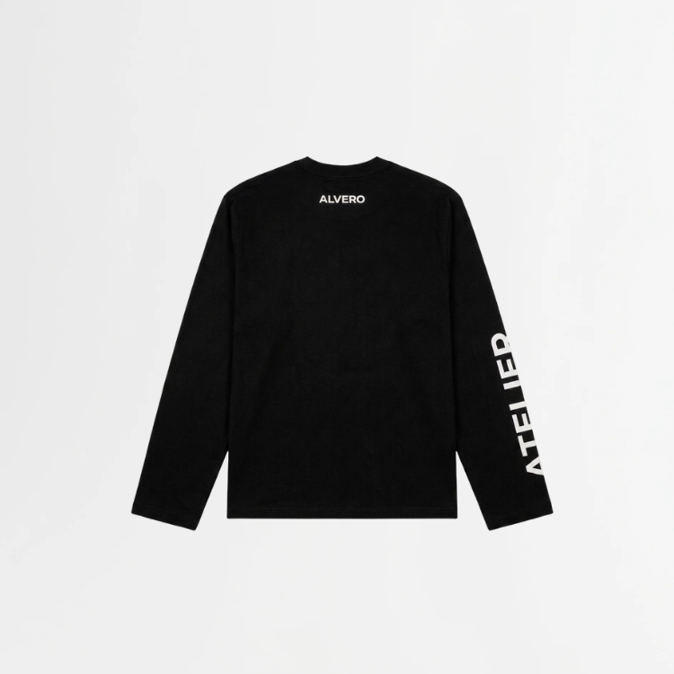 4023 LONGSLEEVE - ZWART/WIT