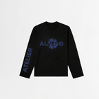 4020 LONGSLEEVE - ZWART/BLAUW