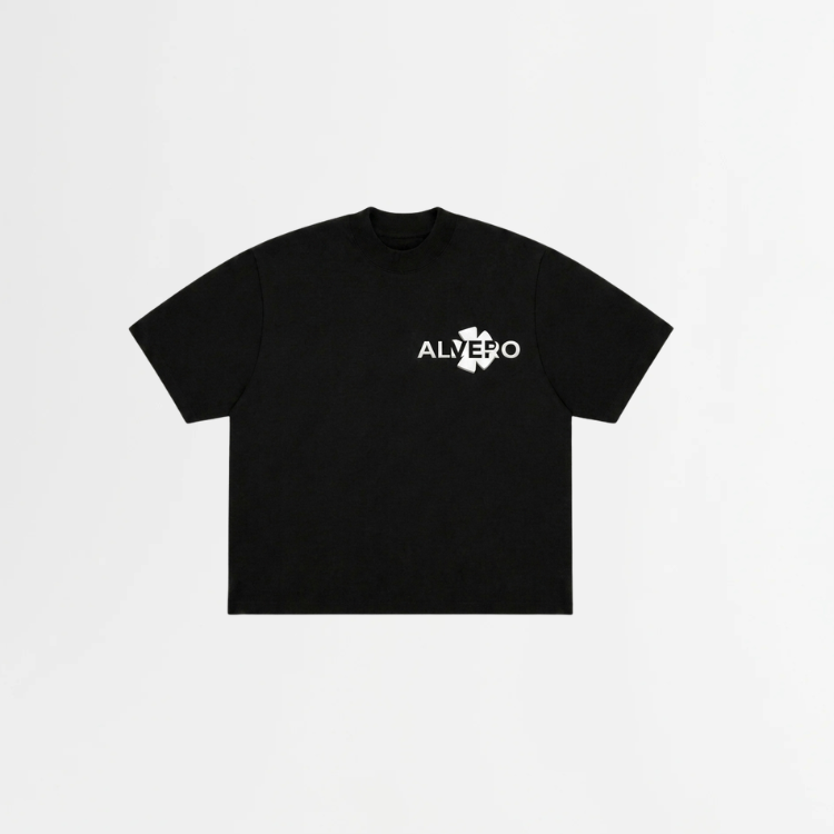 4001 - T-SHIRT ZWART/WIT