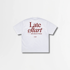 3033 T-SHIRT BLANC/ROUGE BORDEAUX