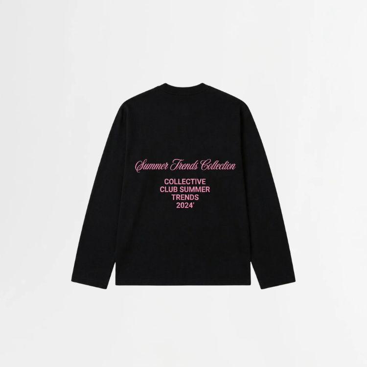 3032- LONGSLEEVE ZWART/ROZE