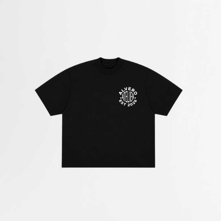 2001 T-SHIRT ZWART/WIT