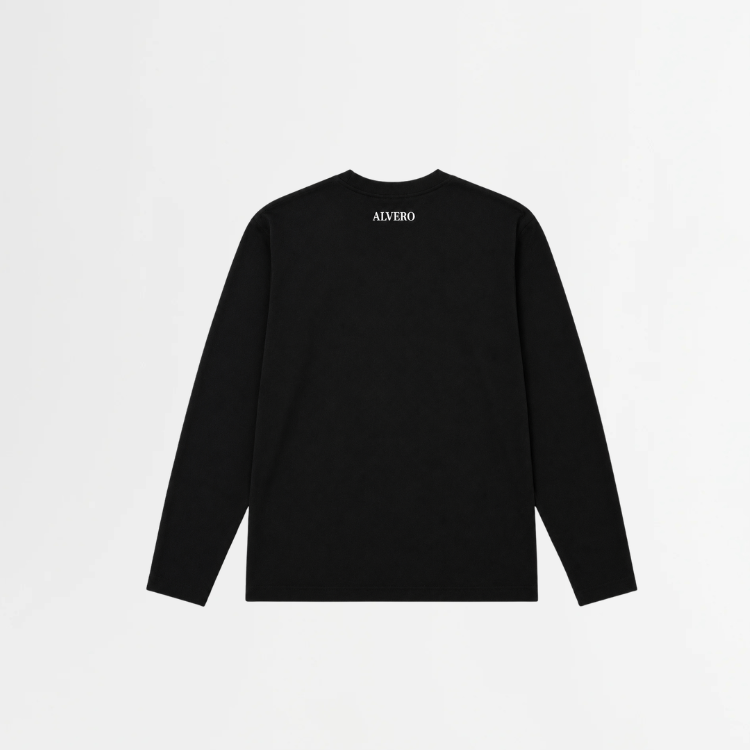 1009-2 LONGSLEEVE-ZWART/WIT