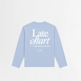 1016 LONGSLEEVE- BLAUW/WIT