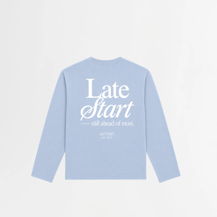 1016 LONGSLEEVE- BLAUW/WIT
