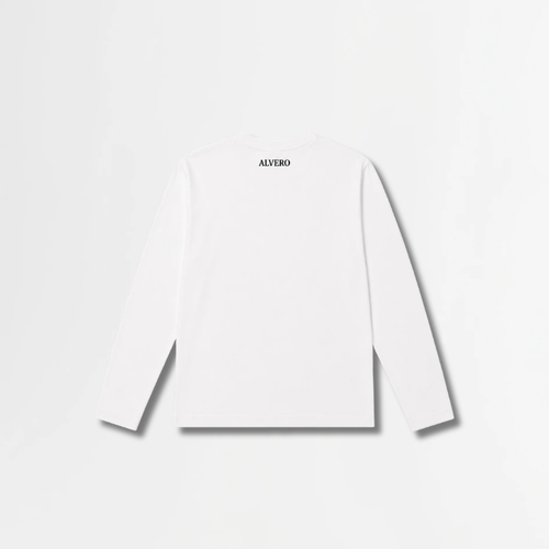 1009 LONGSLEEVE- WIT/ZWART