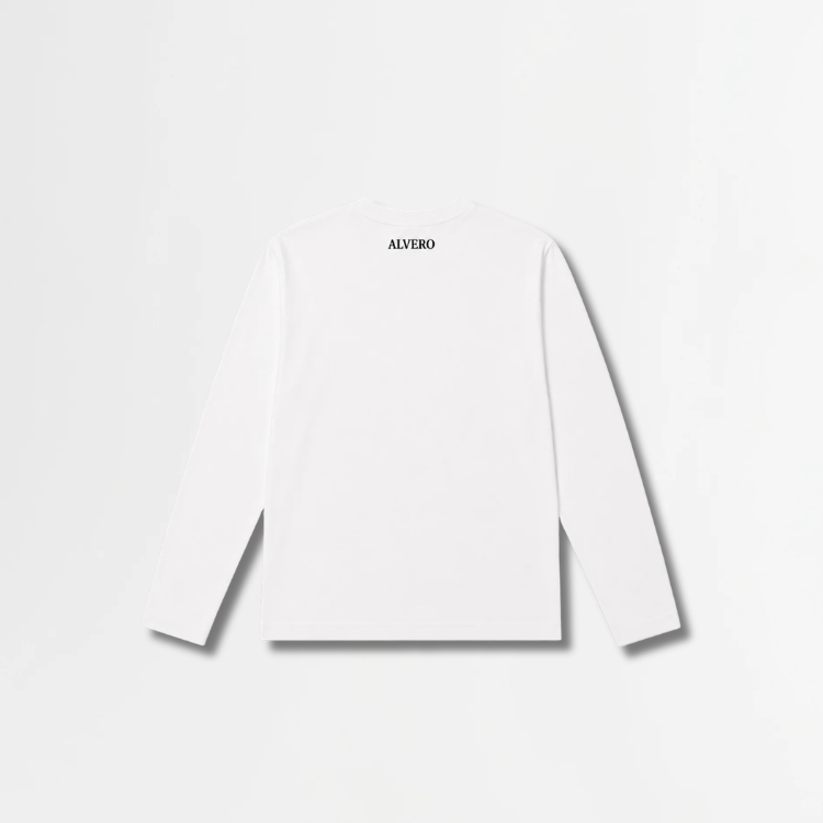 1009 LONGSLEEVE- WIT/ZWART