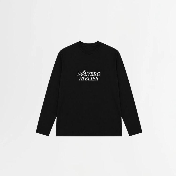 1013 LONGSLEEVE- ZWART/WIT