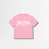 1007 T-SHIRT- ROZE/WIT