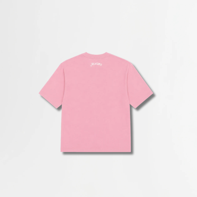 1007 T-SHIRT- ROZE/WIT