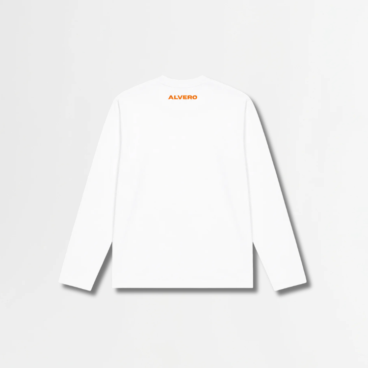 1002-1 LONGSLEEVE- ORANJE/WIT