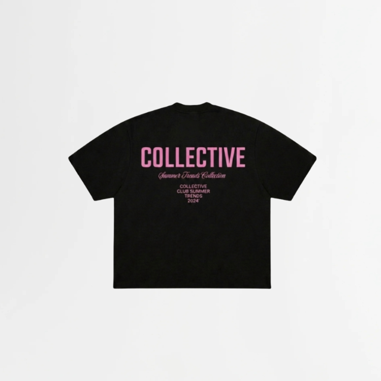 4003 T-SHIRT ZWART/ROZE