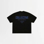 4002 T-SHIRT ZWART/BLAUW