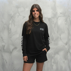 1009-2 T-SHIRT MANCHES LONGUES-NOIR/BLANC