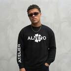 4023 LONGSLEEVE - ZWART/WIT