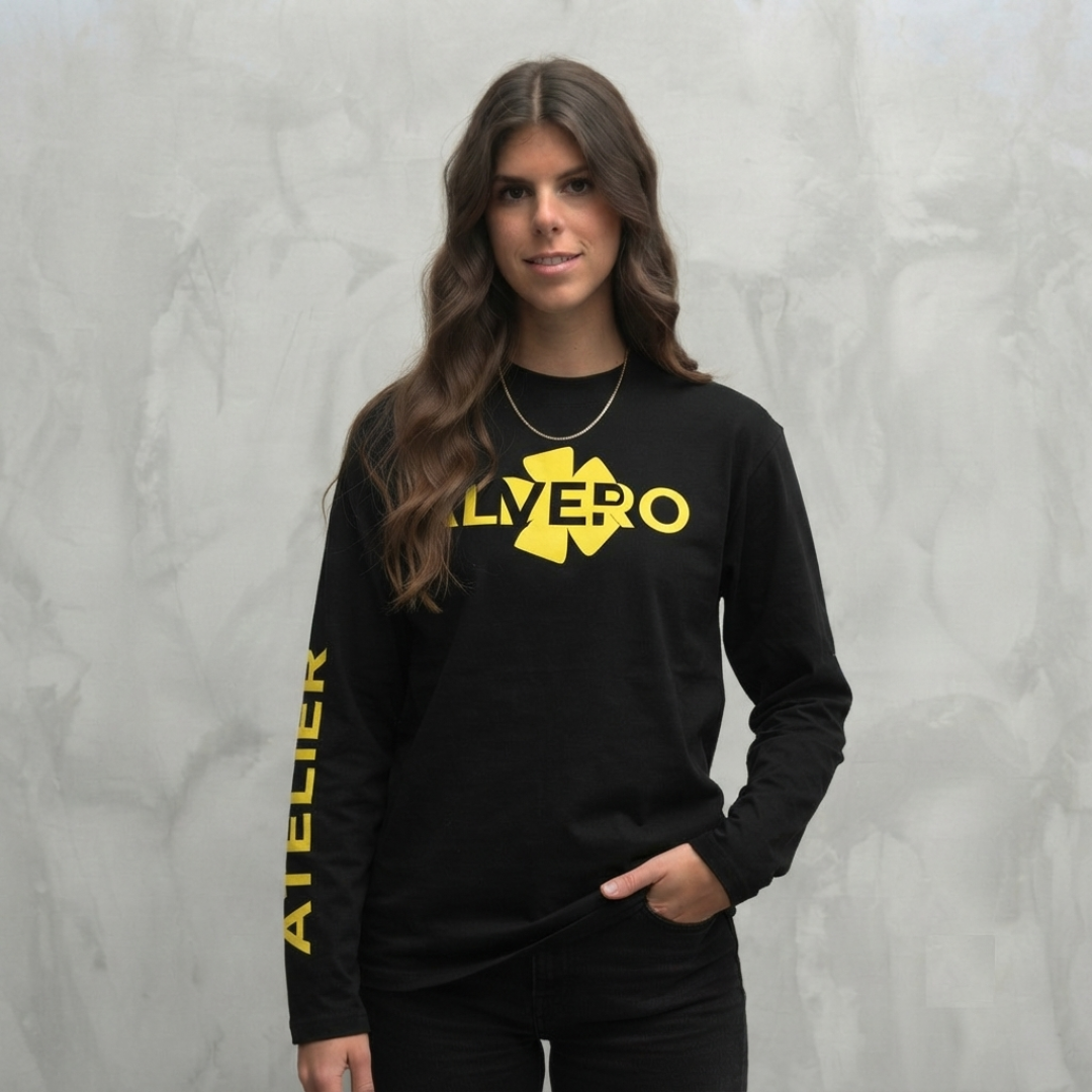 4021 MANCHES LONGUES - NOIR/JAUNE