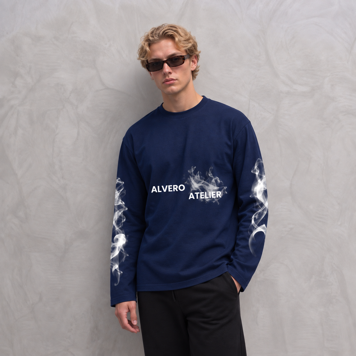 9032 LONGSLEEVE DUNKELBLAU