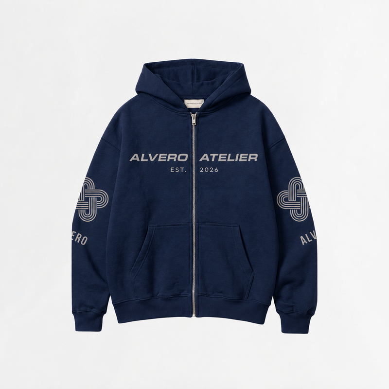 7091 ZIPPER DONKERBLAUW