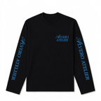 3031- LONGSLEEVE ZWART/BLAUW