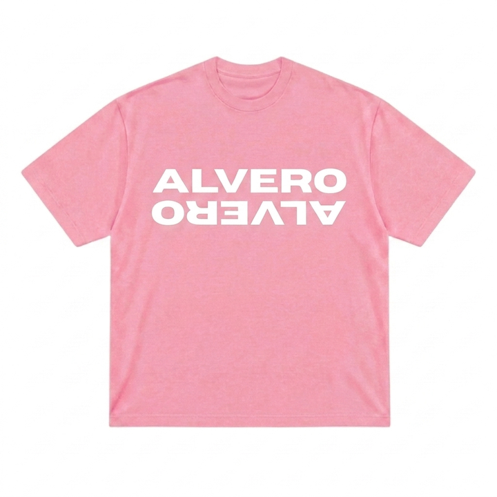 3027 T-SHIRT ROZE/WIT