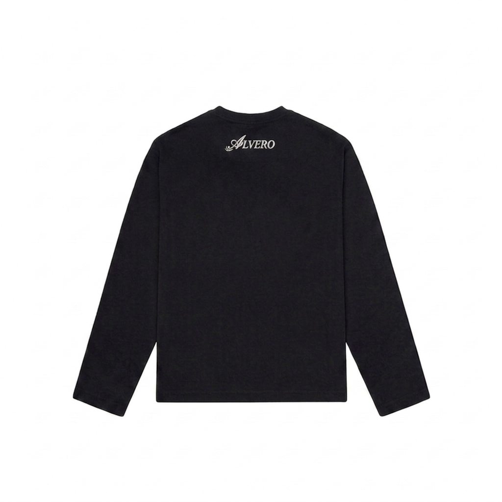 3030 LONGSLEEVE ZWART/WIT