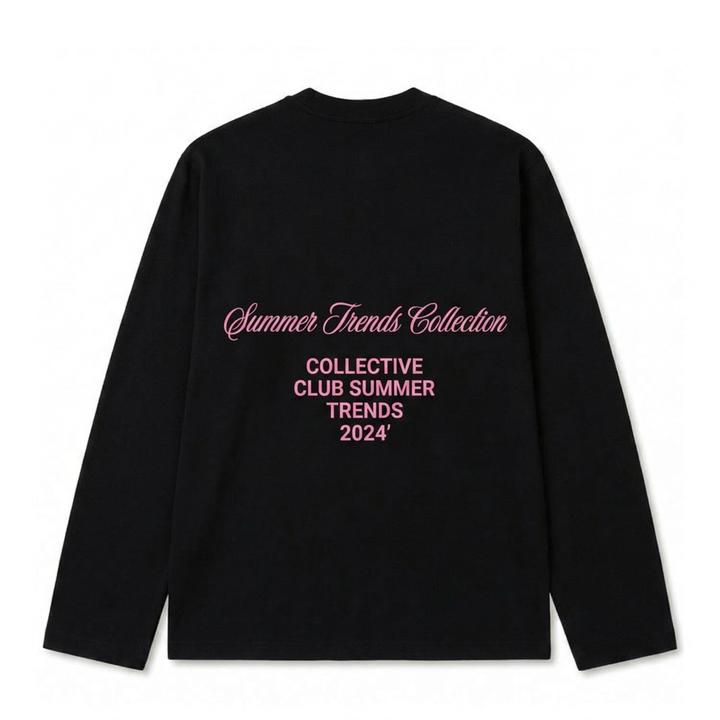 3032- LONGSLEEVE ZWART/ROZE