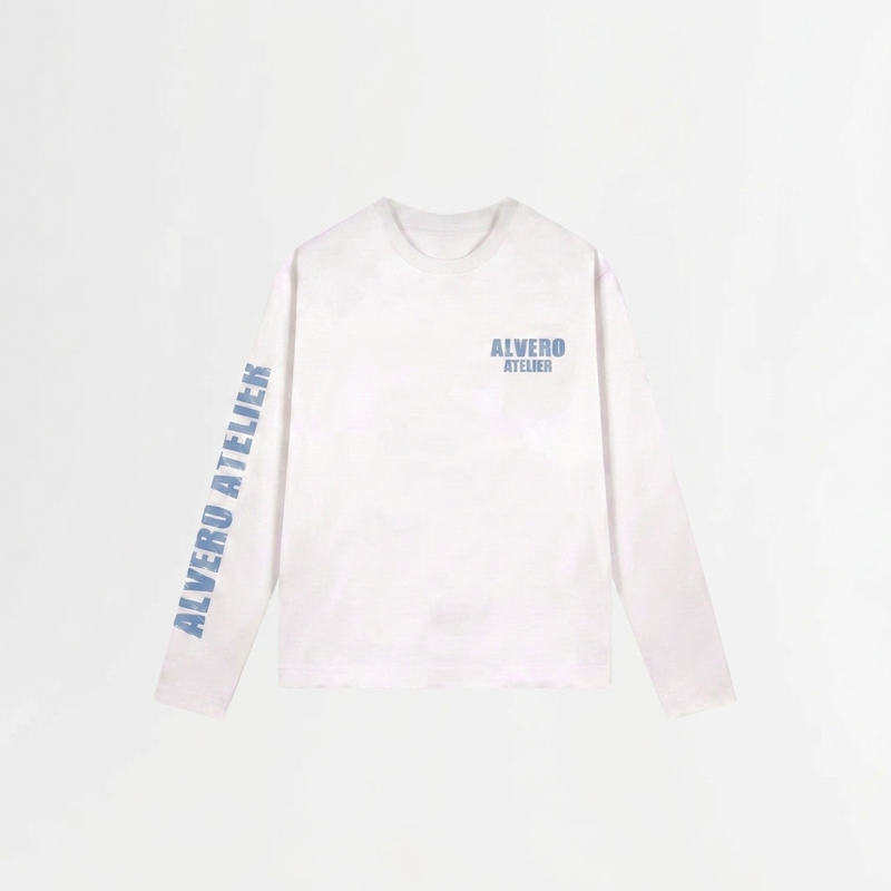 4027 LONGSLEEVE - WIT/BLAUW