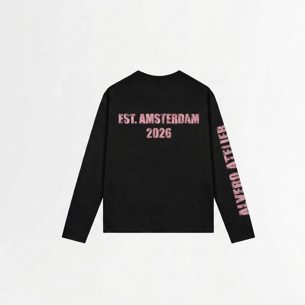 4026 LONGSLEEVE - ZWART/ROZE