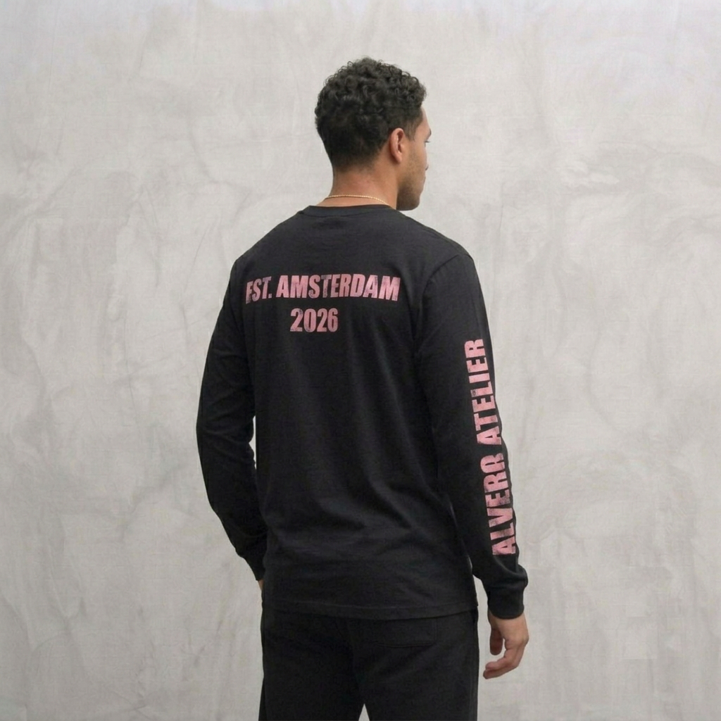 4026 LONGSLEEVE - ZWART/ROZE