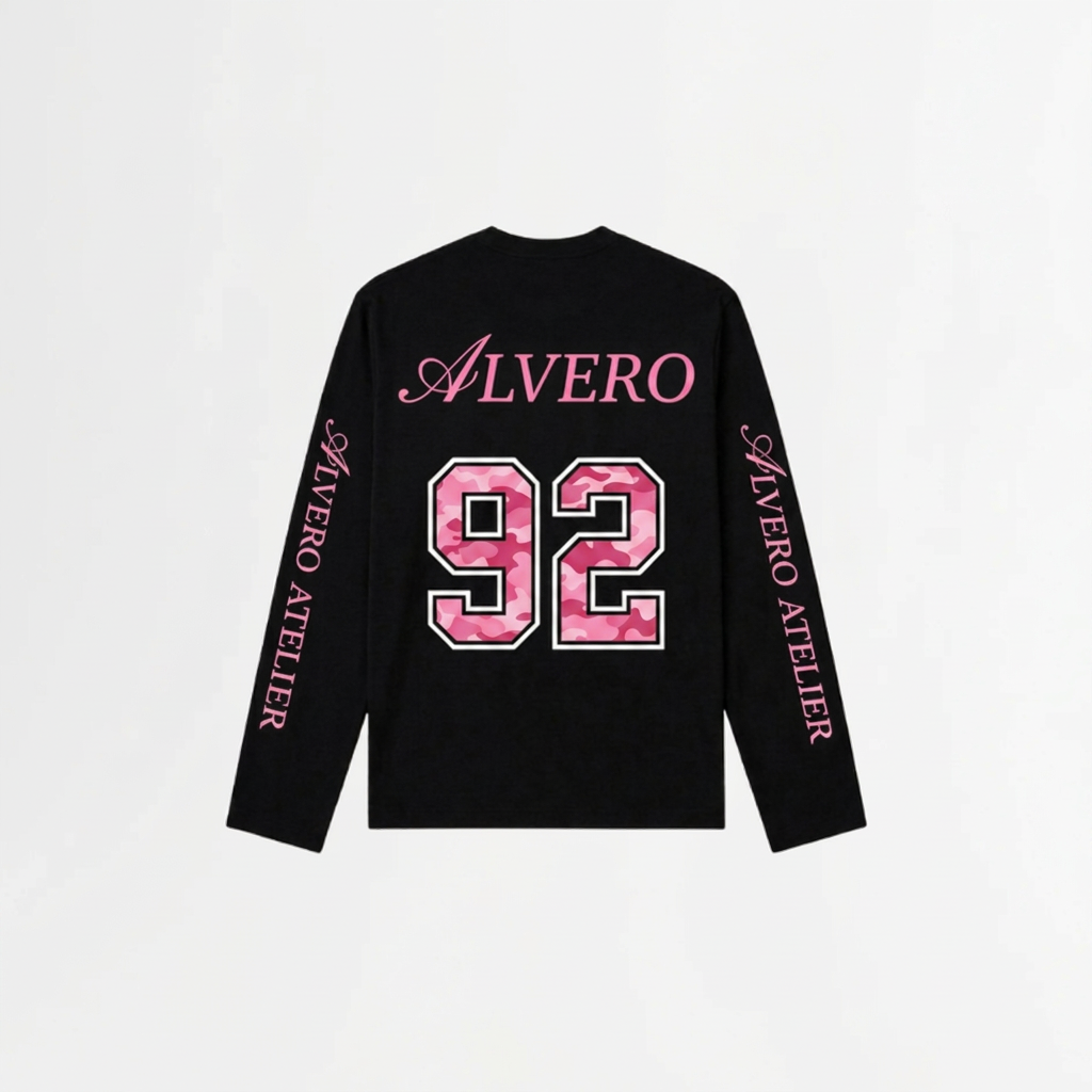6001 LONGSLEEVE - ZWART/ROZE