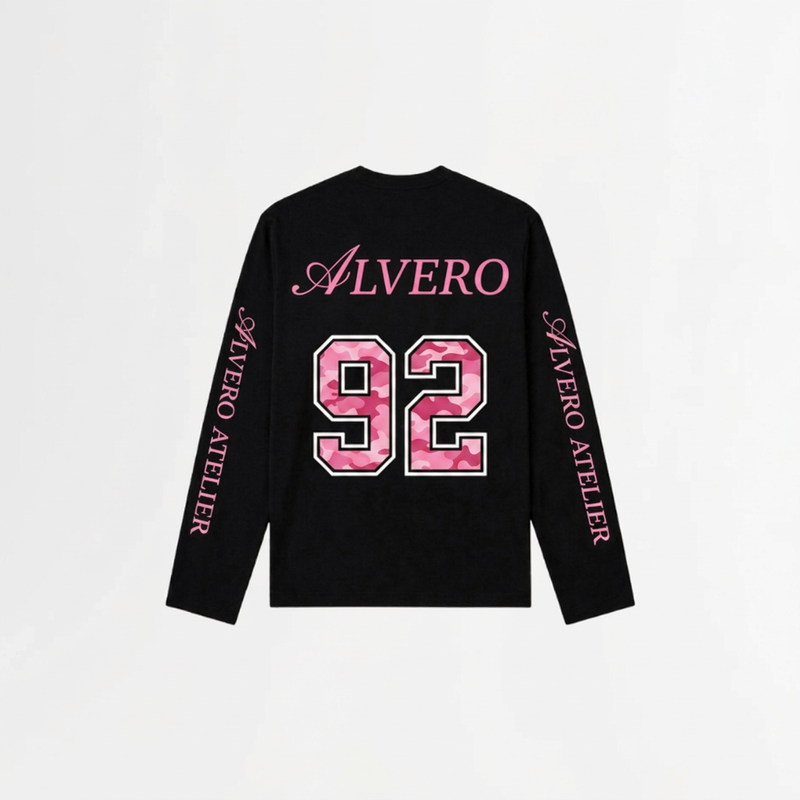 6001 LONGSLEEVE - ZWART/ROZE