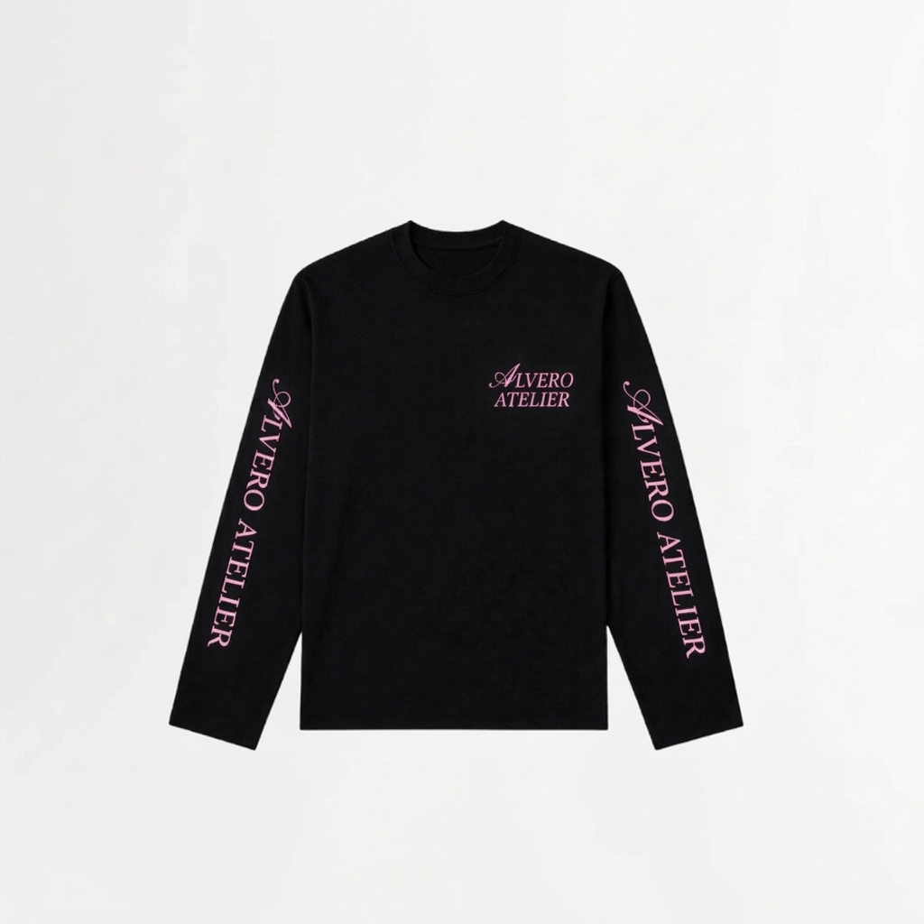 6001 LONGSLEEVE - ZWART/ROZE