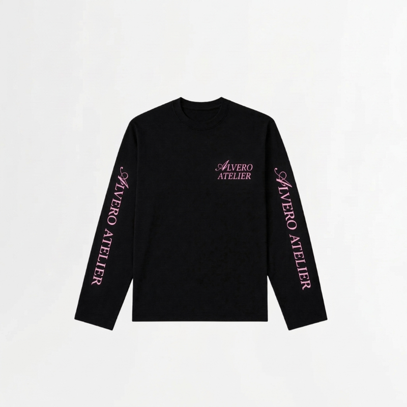 6001 LONGSLEEVE - ZWART/ROZE