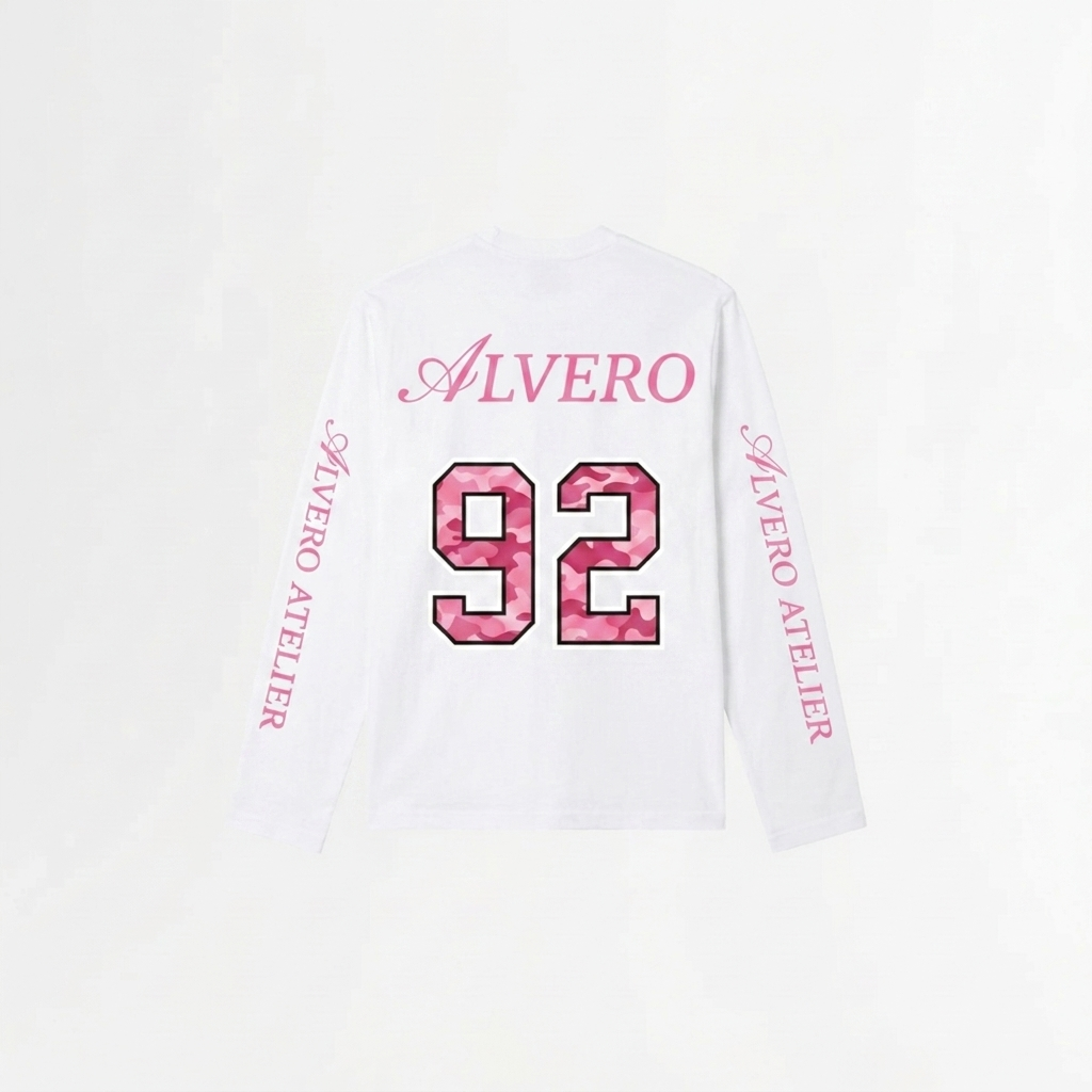 6002 LONGSLEEVE - WIT/ROZE