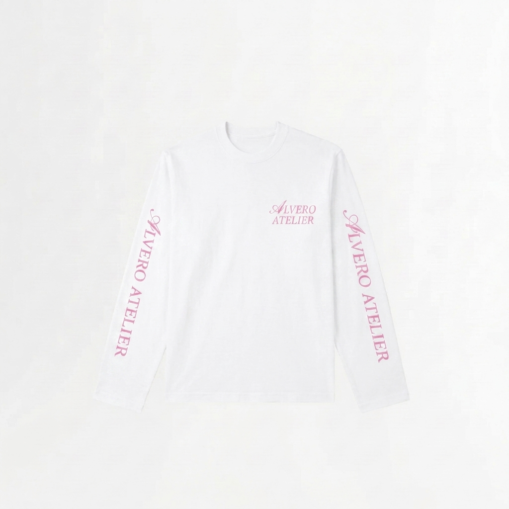 6002 LONGSLEEVE - WIT/ROZE