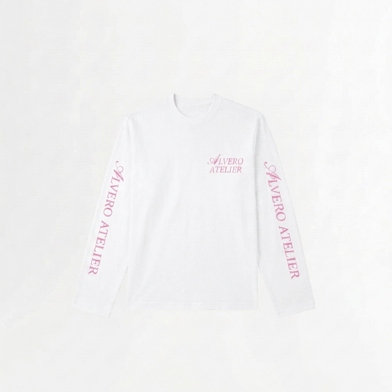 6002 LONGSLEEVE - WIT/ROZE
