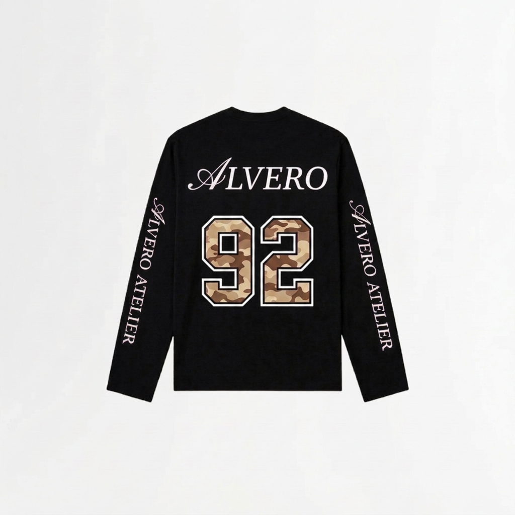 6005 LONGSLEEVE- ZWART/BRUIN