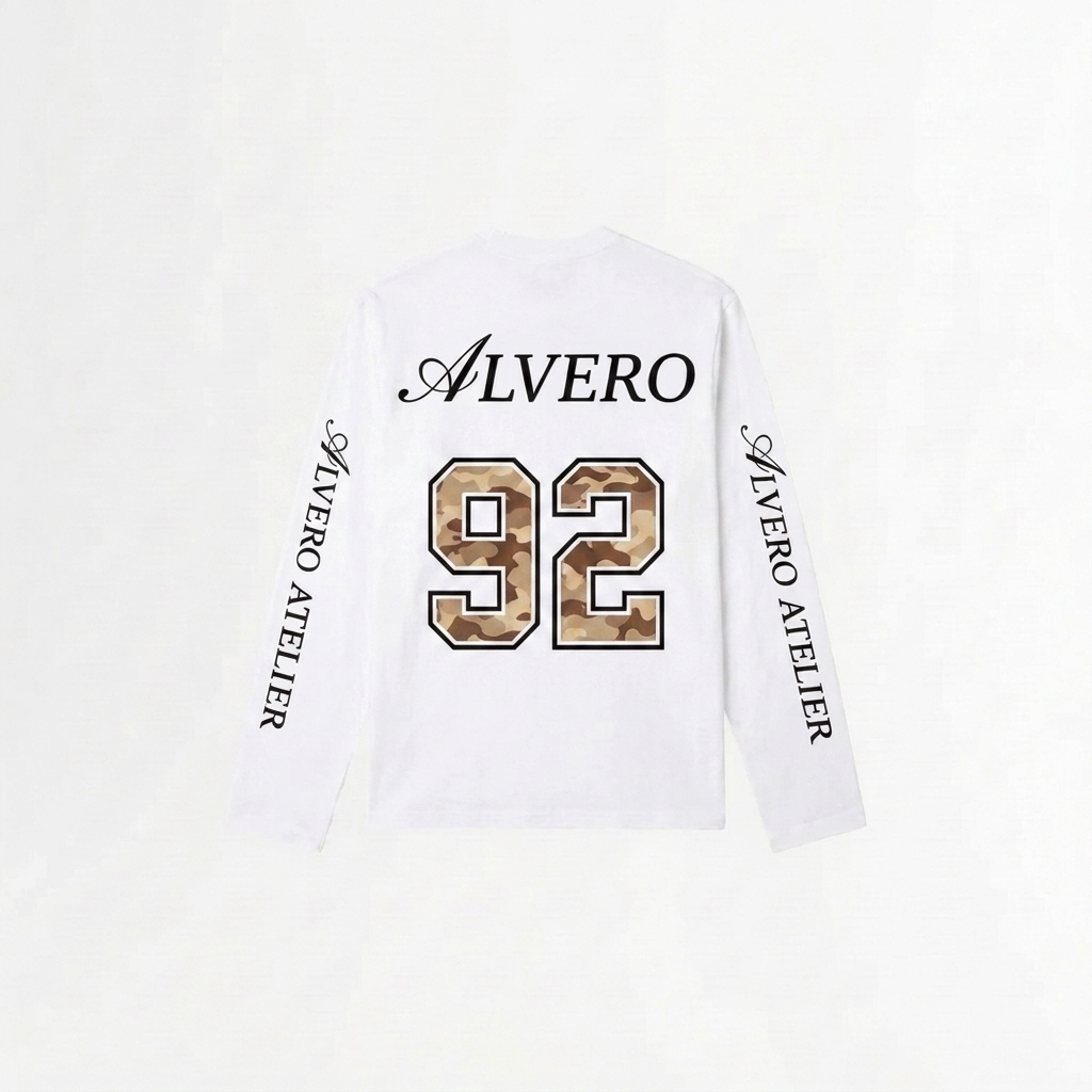 6006 LONGSLEEVE- WIT/BRUIN