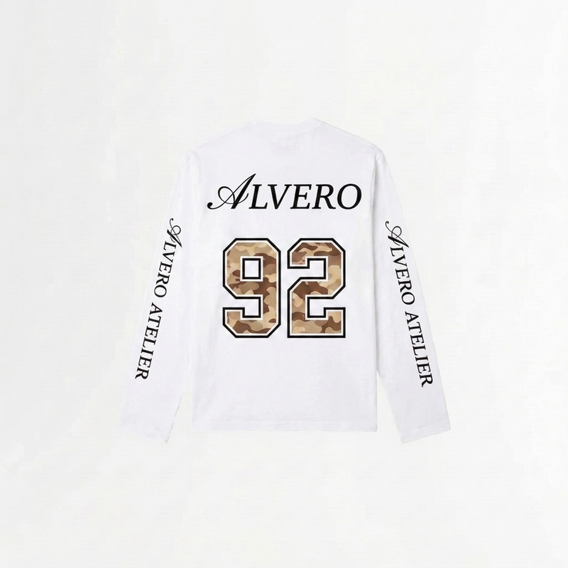 6006 LONGSLEEVE- WIT/BRUIN