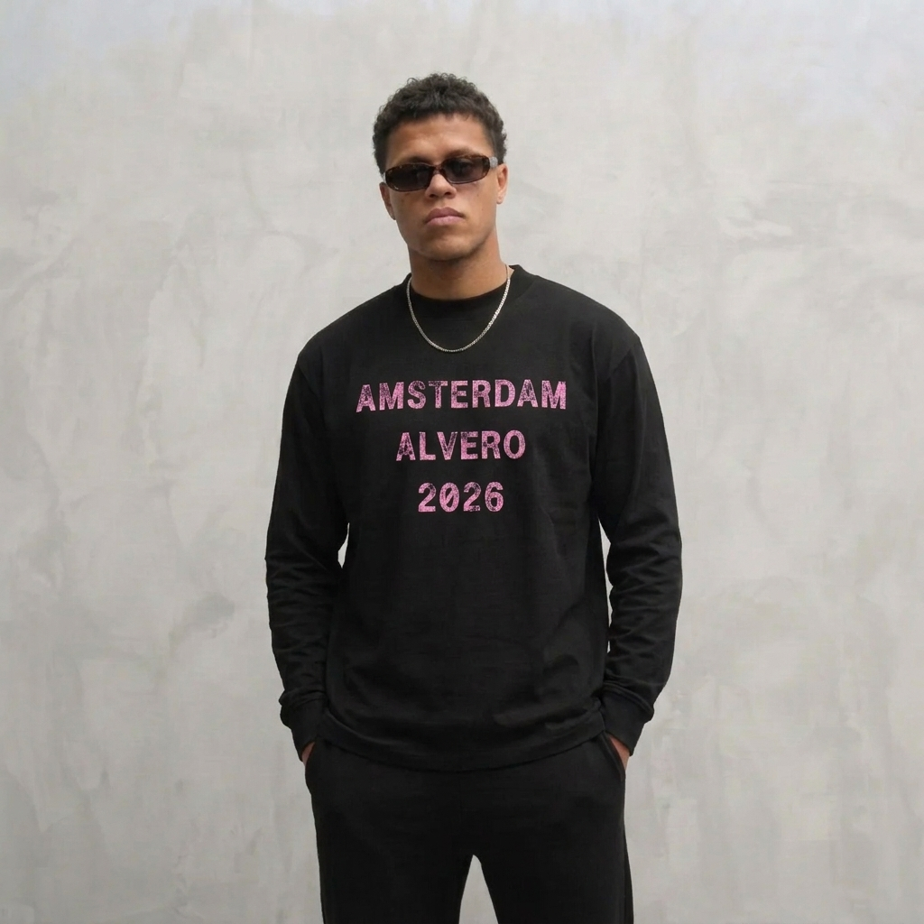 8025 LONGSLEEVE ZWART/ROZE