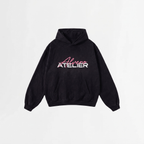 8098 HOODIE ZWART/ROZE