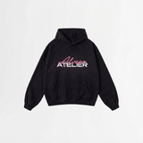 8098 HOODIE ZWART/ROZE