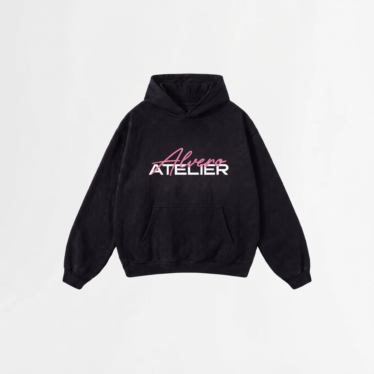8098 HOODIE ZWART/ROZE