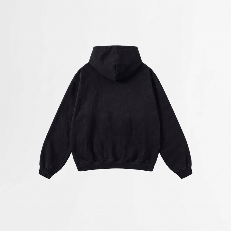 8098 HOODIE ZWART/ROZE