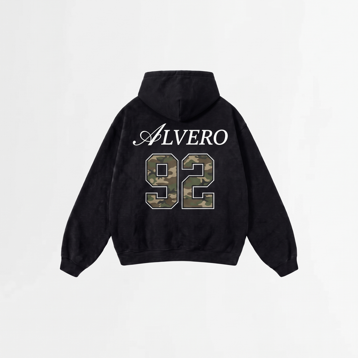 6080 HOODIE ZWART/LEGERGROEN