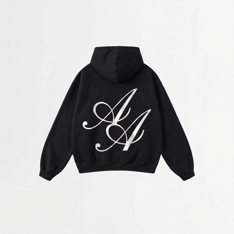 6070 HOODIE ZWART/WIT