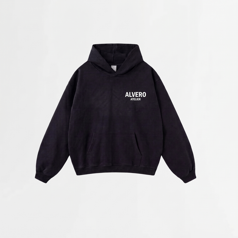 5066 HOODIE ZWART/BLAUW