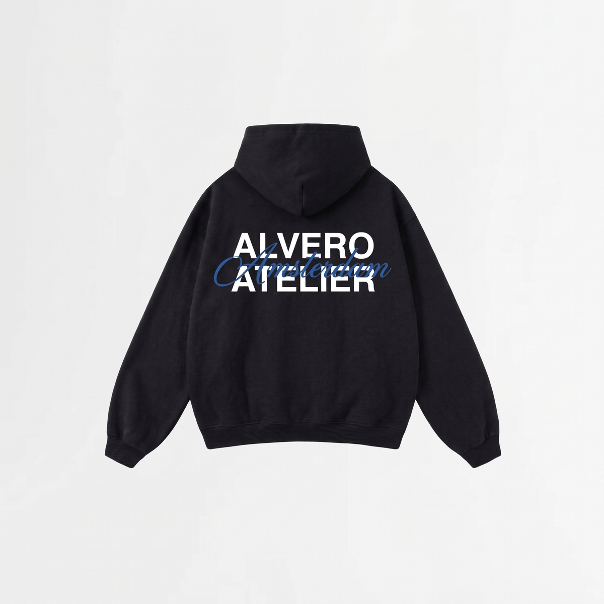 5066 HOODIE ZWART/BLAUW