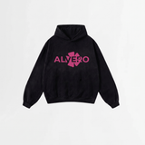 5060 HOODIE ZWART/ROZE