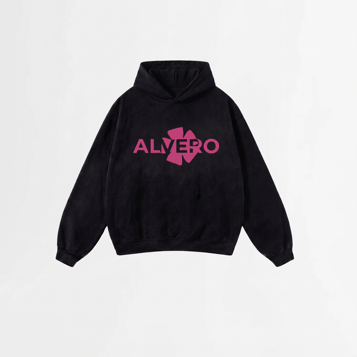 5060 HOODIE ZWART/ROZE